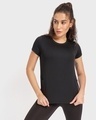 Shop Women's Black Training T-shirt-Front