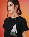 Shop Women's Black Tsunade Graphic Printed Boyfriend T-shirt