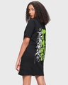 Shop Women's Black Turtle Power Graphic Printed Oversized Dress-Design
