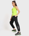 Shop Women's Black Typography Athleisure Joggers-Full