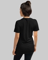 Shop Women's Black Typography Loose Fit T-shirt-Design