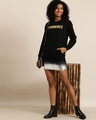 Shop Women's Black Typography Oversized Sweatshirt