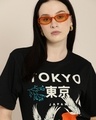 Shop Women's Black Typography Oversized T-shirt-Design