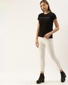 Shop Women's Black Typography T-shirt