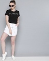 Shop Women's Black Typography T-shirt