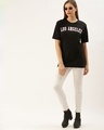 Shop Women's Black Typography T-shirt