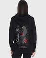 Shop Women's Black Uchiha's Nightmare Graphic Printed Oversized Hoodie-Design