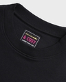 Shop Women's Black Vibin & Thrivin Typography Oversized Sweatshirt