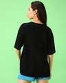 Shop Women's Black Wanderlust Printed Oversized T-shirt-Full