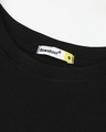 Shop Women's Black Warning Graphic Printed Slim Fit T-shirt