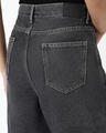 Shop Women's Black Washed Barrel Fit Jeans