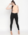 Shop Women's Black Washed Slim Fit High Waist Jeans-Full