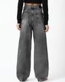 Shop Women's Black Washed Straight Fit Distressed Jeans-Design