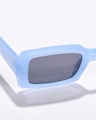 Shop Women's Black Rectangle Polarised and UV Protected Lens Sunglasses