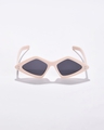 Shop Women's Black Geometric Polarised Lens Sunglasses