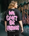 Shop Women's Black We Can't be Friends Typography Plus Size T-shirt-Front