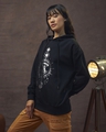 Shop Women's Black Welcome Home Graphic Printed Oversized Hoodies-Full