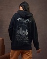 Shop Women's Black Welcome Home Graphic Printed Oversized Hoodies-Front