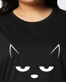 Shop Women's Black Whatever Cat Graphic Printed Plus Size Boyfriend T-shirt