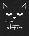 Shop Women's Black Whatever Cat Graphic Printed Plus Size Boyfriend T-shirt