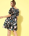 Shop Women's Black & White Abstract Printed Dress-Design