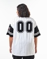 Shop Women's White & Black Peanuts Striped Oversized Plus Size T-shirt-Design