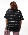 Shop Women's Black & White All Over Printed Oversized Plus Size T-shirt-Design