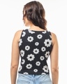 Shop Women's Black & White All Over Printed Oversized Short Top-Design