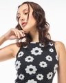 Shop Women's Black & White All Over Printed Oversized Short Top