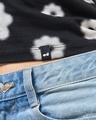 Shop Women's Black & White All Over Printed Oversized Short Top