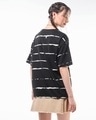 Shop Women's Black & White All Over Printed Oversized T-shirt-Full