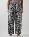 Shop Women's Black & White All Over Printed Plus Size Wide Leg Pyjamas-Design