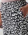 Shop Women's Black & White All Over Printed Plus Size Wide Leg Pyjamas