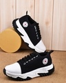 Shop Women's Black & White Color Block Casual Shoes-Front