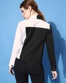 Shop Women's Black & White Color Block Denim Jacket-Design