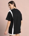 Shop Women's Black & White Color Block Oversized T-shirt
