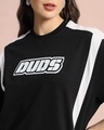 Shop Women's Black & White Color Block Oversized T-shirt