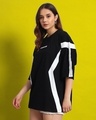 Shop Women's Black & White Color Block Oversized T-shirt-Full
