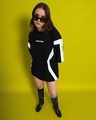 Shop Women's Black & White Color Block Oversized T-shirt
