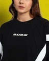 Shop Women's Black & White Color Block Oversized T-shirt
