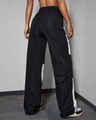 Shop Women's Black & White Color Block Oversized Wide Leg Korean Pants-Full