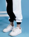 Shop Women's Black & White Color Block Relaxed Fit Joggers