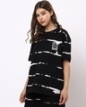 Shop Women's Black & White Oversized T-shirt-Design
