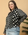 Shop Women's Black & White Polka Printed Plus Size Shirt-Design