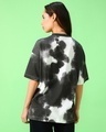 Shop Women's Black & White Snoopy Illusion Tie & Dye Oversized T-shirt-Design