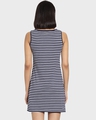 Shop Women's Black & White Striped Lounge T-shirt Dress-Design