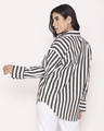Shop Women's Black & White Striped Oversized Shirt-Design