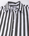 Shop Women's Black & White Striped Oversized Shirt