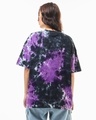 Shop Women's Black & White Tie & Dye Oversized T-shirt-Full