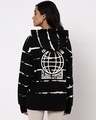 Shop Women's Black & White Tie N Dye Hoodie Sweatshirt-Design